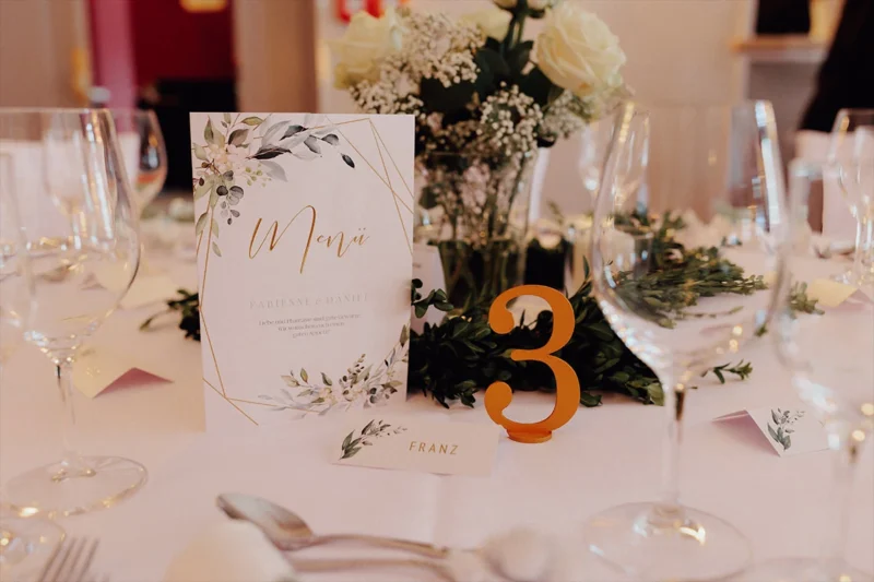 Menükarten Hochzeit - Professionell und individuell