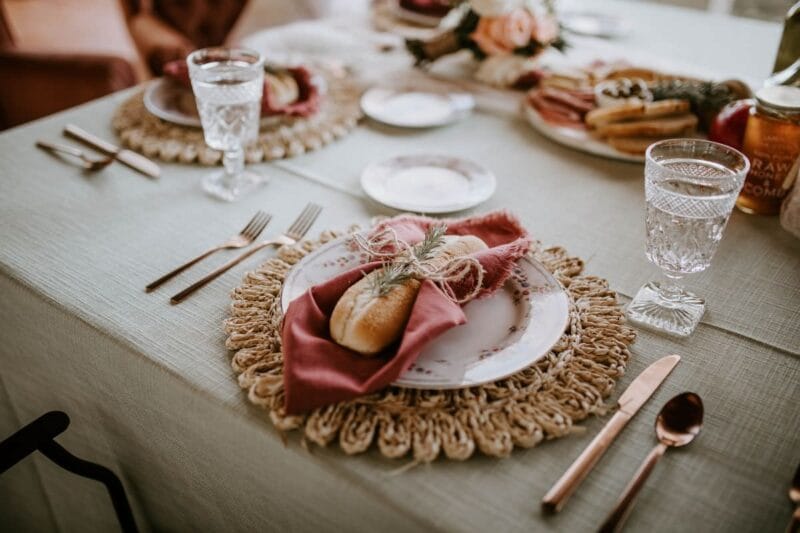Essen bei einer Hochzeit