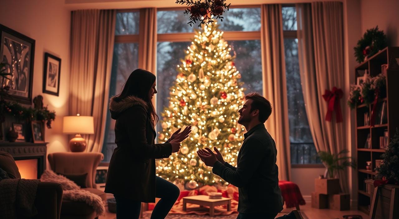 Romantischer Heiratsantrag zu Weihnachten Tipps