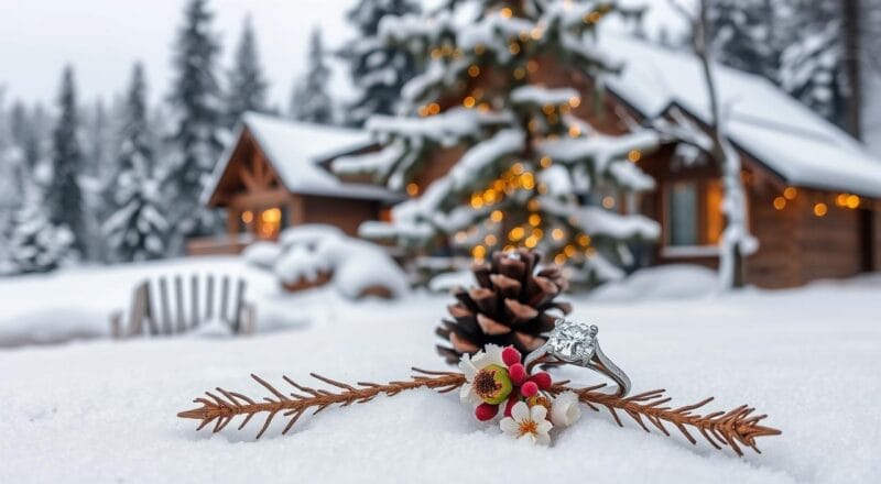 Heiratsantrag im Winter